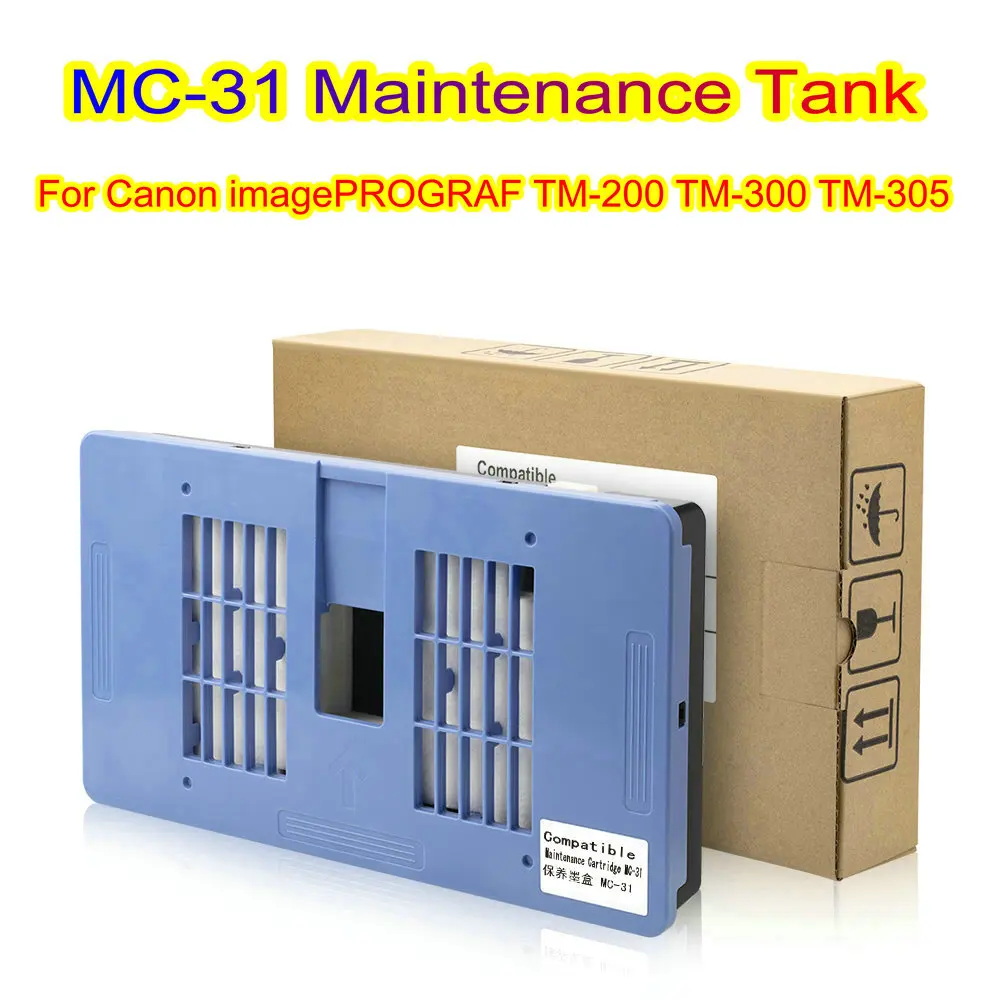 For Canon imagePROGRAF Maintenance Cartridge MC-31 Maintenance Tank MC31 KTM-200 TM-300 TM-305 1156C005AA Printer Waste Ink Bin