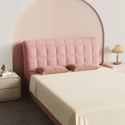 Solid Color Gray Thick Soft Velvet Quilted Bed Head Cover Queen Size Dust-proof All-inclusive Headboard Cover 180X65cm