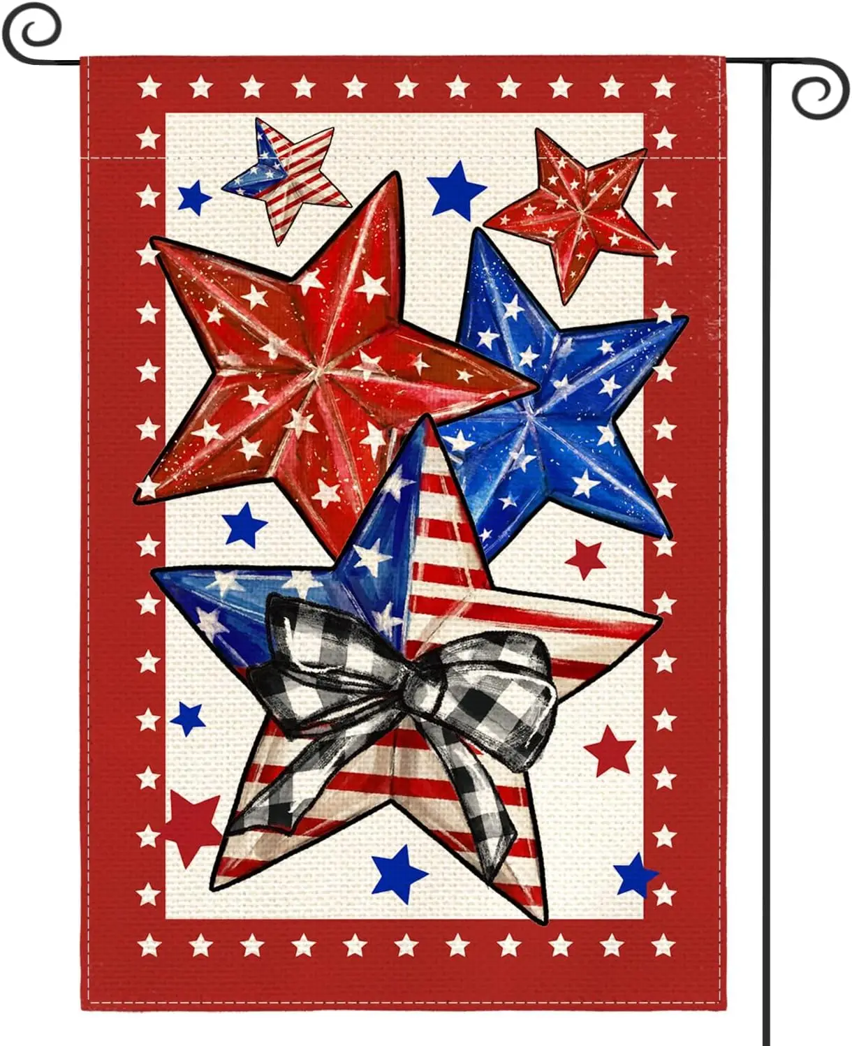 AVOIN colorlife 4th of July Patriotic Garden Flag 12x18 Inch Double Sided Outside, American Stars and Stripes Memorial Day Y GGO