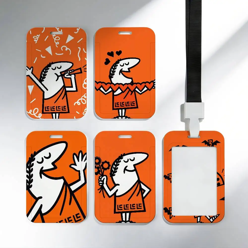 Modische, lustige, künstlerische, niedliche Schutzhülle für die Little Caesar's Pizza Schulkarte, Zugangskarte, Ausweiskarte, Buskarte, Essenskarte – einfach einzusetzen