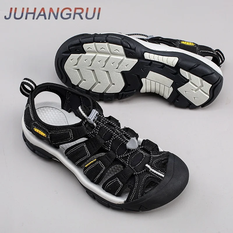 Unisex Casual Beach Sandals Large Size Hand Sewn Hollow out Clog Shoes Rubber Bottom Comfortable Breathable Footwear