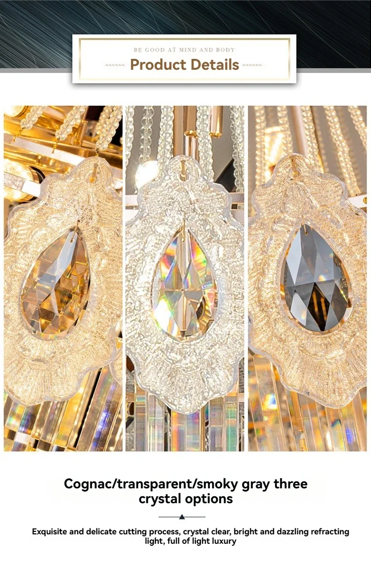 

Modern Ceiling Led Crystal Chandelier Home Decoration Living Room Bedroom Villa Duplex Staircase Chandelier Lighting Fixtures