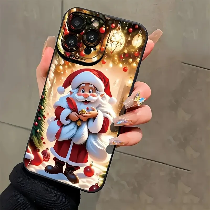 New Christmas-themed Santa Claus pattern creative best-selling phone case - suitable for iPhone 11/12/13/14/15/16/17 Pro Max/Plu