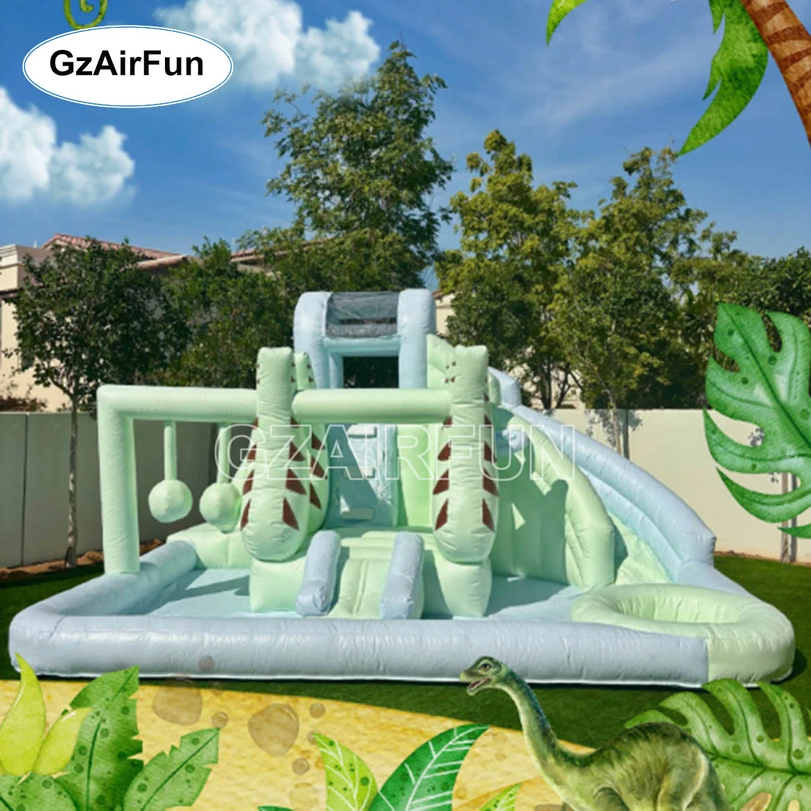 

2025 New Fashion Outdoor Water Park Inflatable Bounce House Castle Slide with Pool Suitable for Kids Activities Party Rental