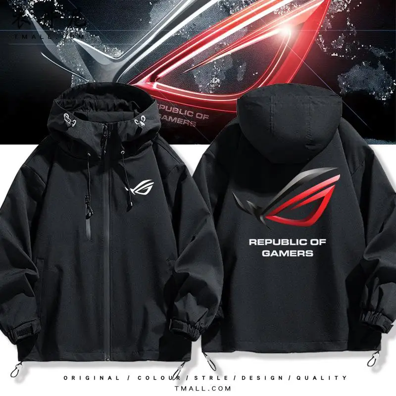 

Player's Faithful Spring Autumn ex Jaet Outerwear Polyester Fiber Windproof Hooded Zipper Closure Long Sve Coat