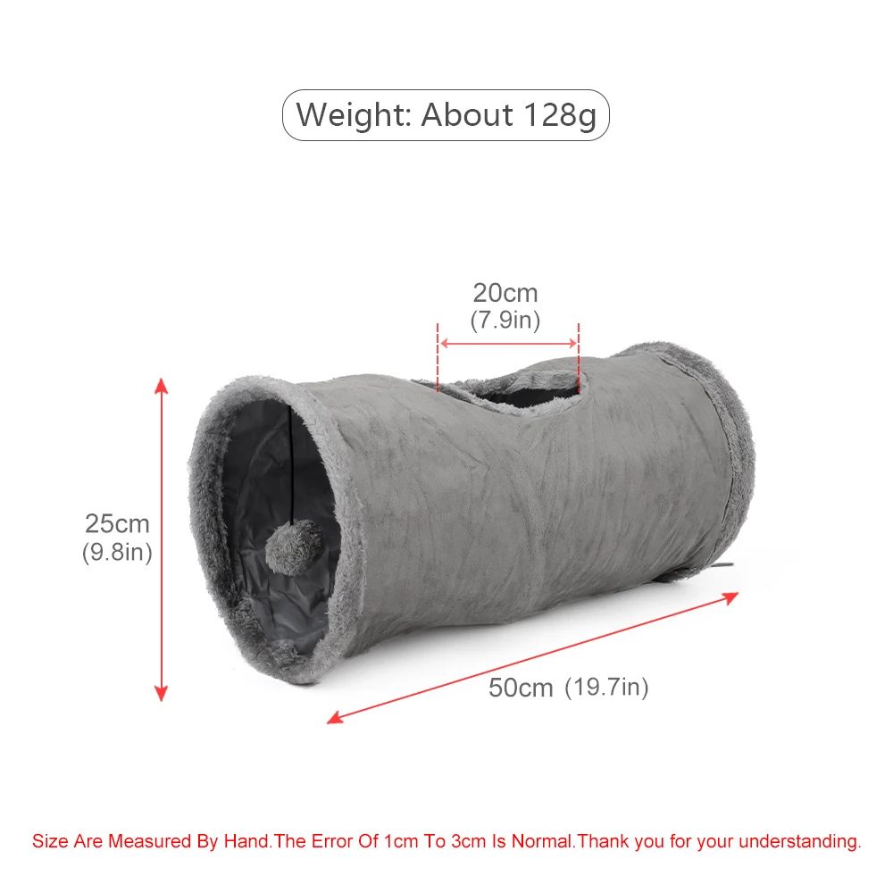 Foldable Plush Cat Tunnel Tent 6