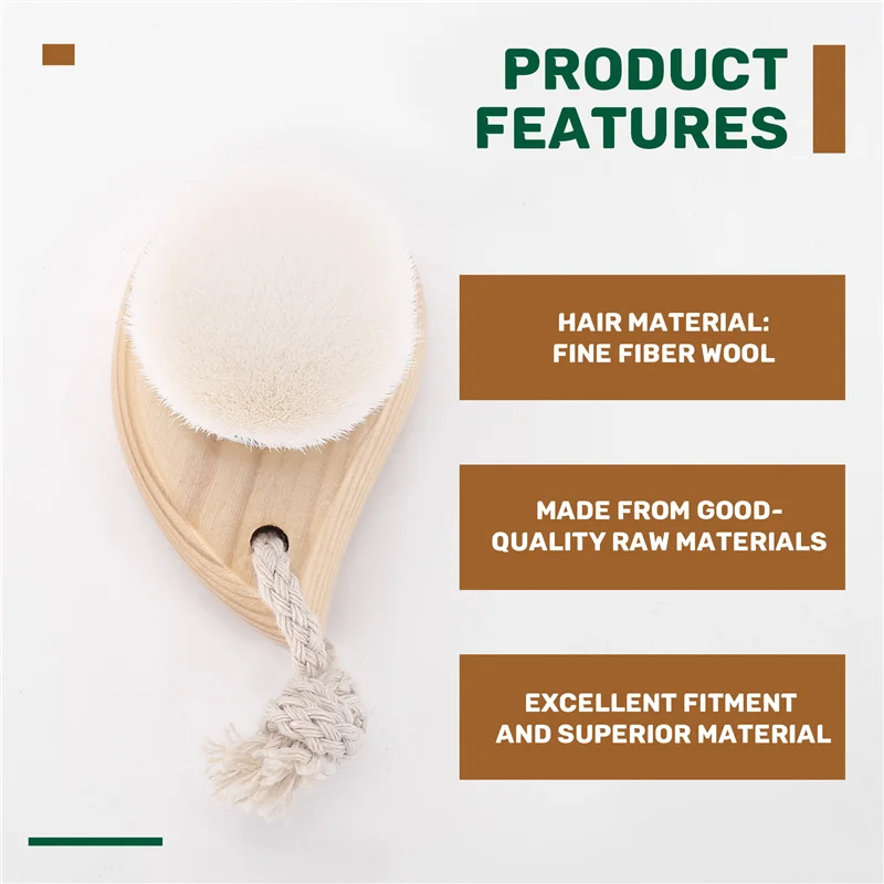 AD-Spazzole per il lavaggio del viso per capelli morbidi Carbone di bambù Spazzola per la pulizia del viso Massaggio Detergente per i pori Bellezza del viso Strumenti per la pulizia della cura della pelle