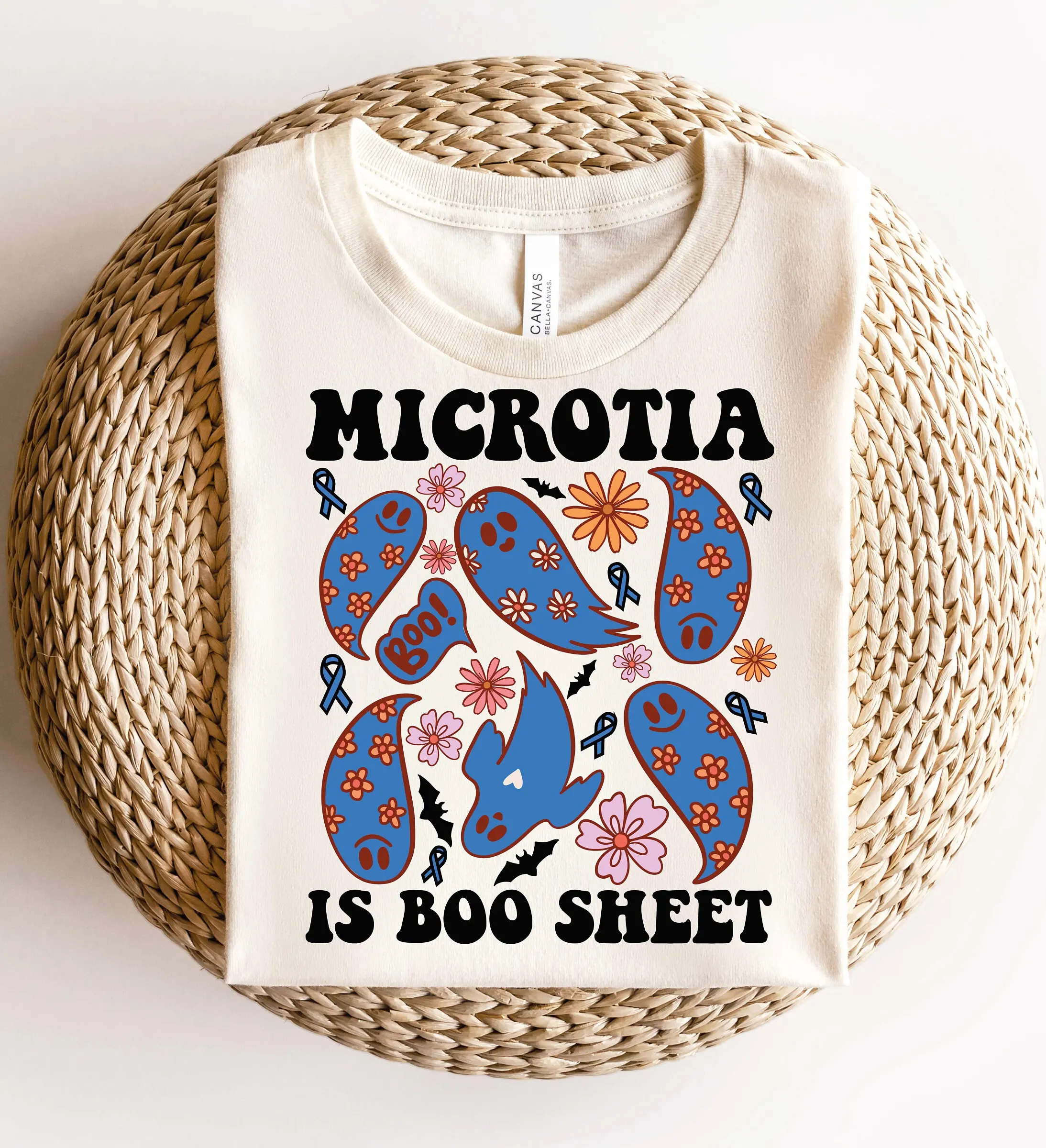 Microtia Awareness T Shirt Halloween Ghost Survivor Support