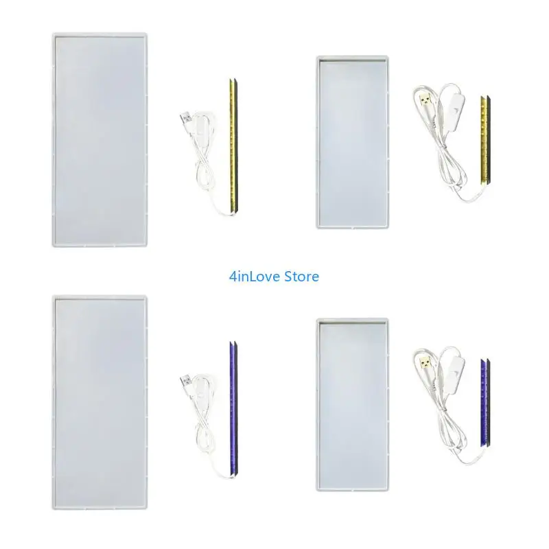 

T4MD Square Silicone Molds for USB Night Lamp DIY Desk Home Decoration Making Mould