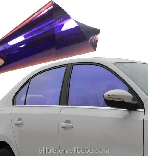 

Color change purple Sunset 8090 Chameleon tint 80% 85% 75% 65% vlt Red Photochromic tinting Window Film for car window