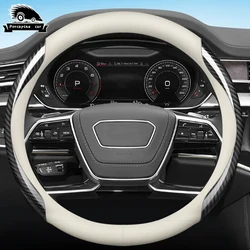 Genuine Leather Car Steering Wheel Cover 37-38cm Soft Contains For Mercedes BMW Audi VW Toyota Honda Nissan Suzuki Kia Hyundai