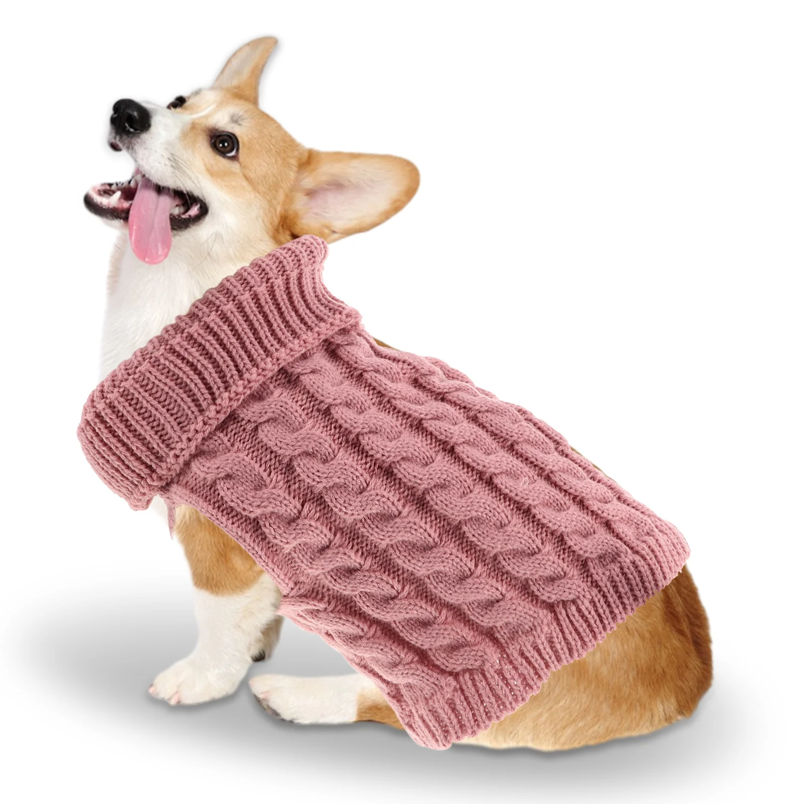 

1Pcs Pet Costume Dog Woollen Knitted Sweater Warm Soft Breathable Winter Puppy Apparel Pet Supplies Dog Sweater
