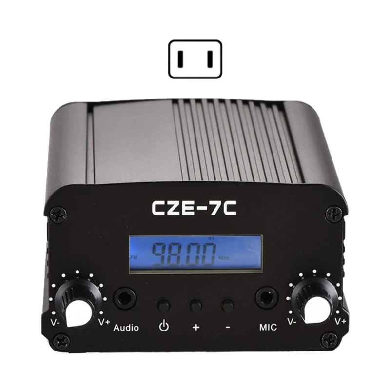 

CZE-7C 7W FM Radio Transmitter, Long Distanced Wireless Auditory Delivery Broadcasting Station with LCD Frequency Drop Shipping