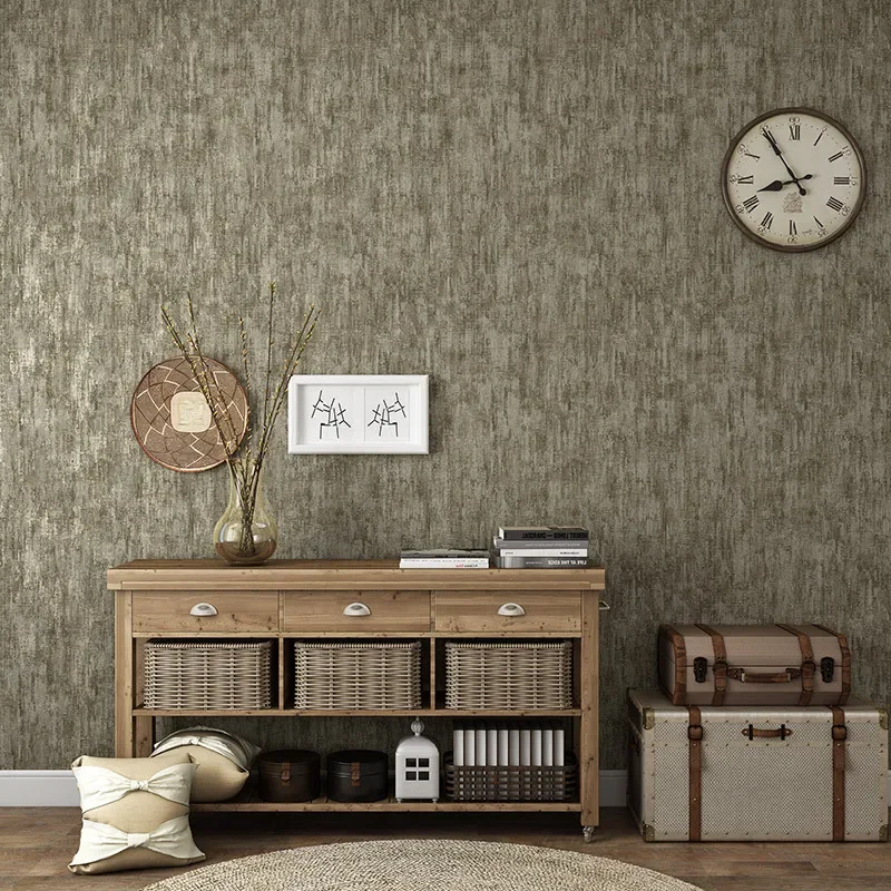 Retro Wallpaper Cement Relief Plain Color Wallpaper Bedroom Living Room Home Decor Wall Sticker Concrete Background ورق جدران