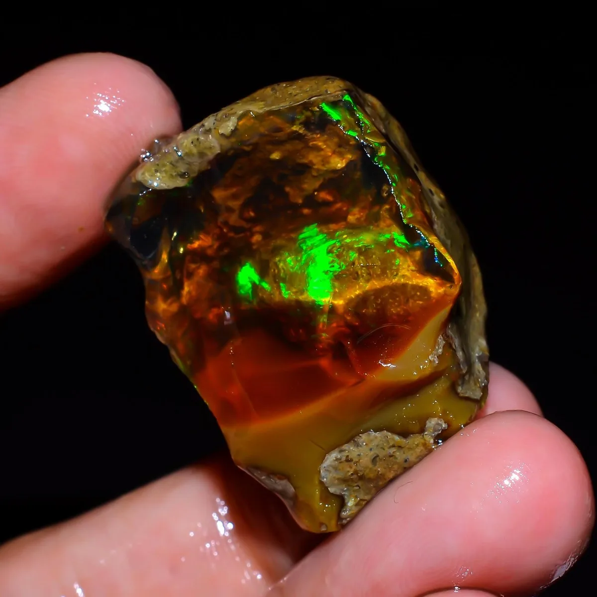 Natural Ethiopian Opal 25-80CT Rough Raw Fire Flash Loose Gemstone Randomly Selected One