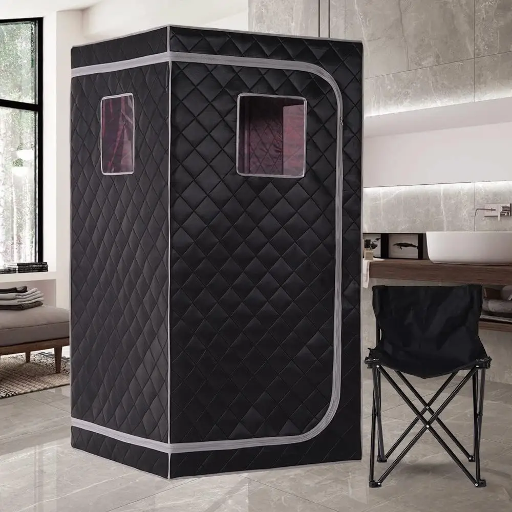 

Portable Full Size Infrared Sauna for Home| One Person Spa Tent| Personal Indoor Saunas with Separate Heating Foot Pad