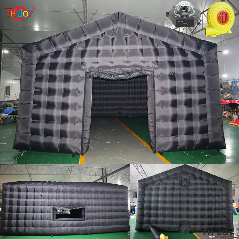 

5x4m Disco Light Black Nightclub House Cube Blow Up Tent Inflatable Night Club Portable Inflatable Party Tent