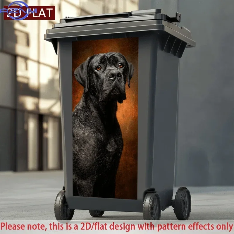 Creative Waste Bin Surface Sticker 2D Print Art Decal for Home Trash Can Makeover