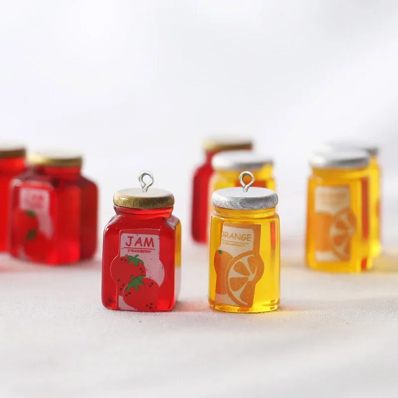 10Pcs Simulation fruit jam resin charms pendants for bracelets necklace earrings jewelry making flat back Resin cabochon