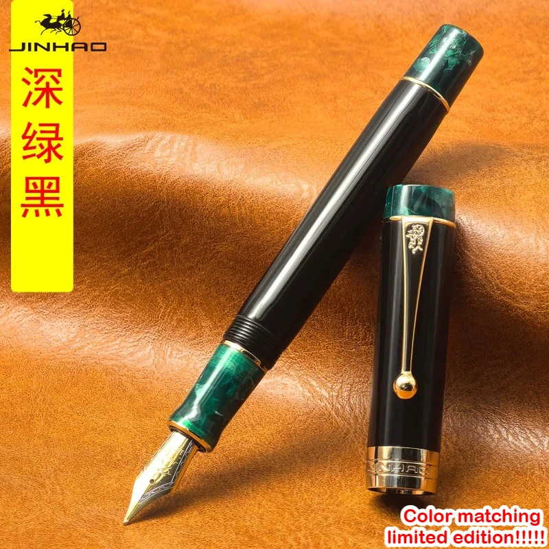 JINHAO 100 Fountain Pen Limited Edition EF/F/M Nib Transparent Color Resin luxury Pens Office School Supplies Stationery