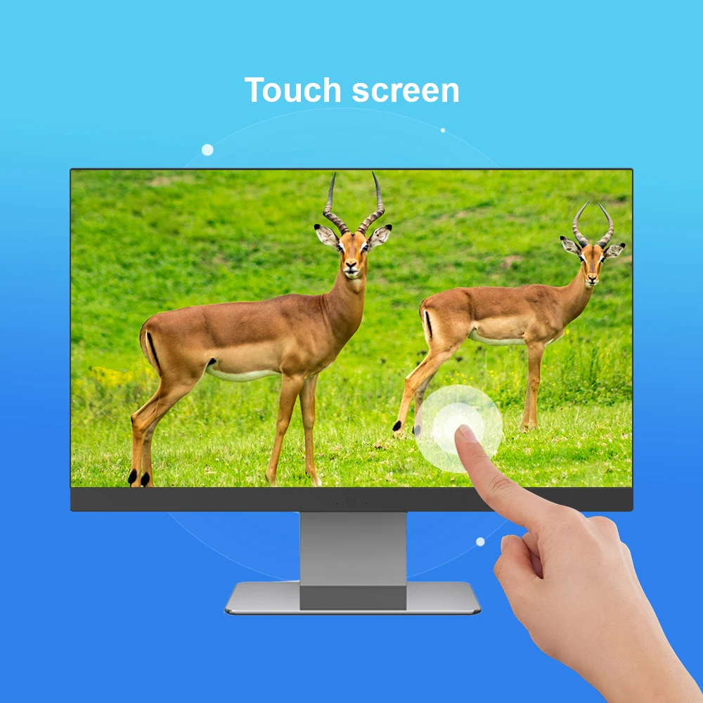 Monoblock Gaming Desktop Computer, Barebone Touch Screen, tudo em um PC Gamer, barato Core i3, I5, I7, 24 ", 27"