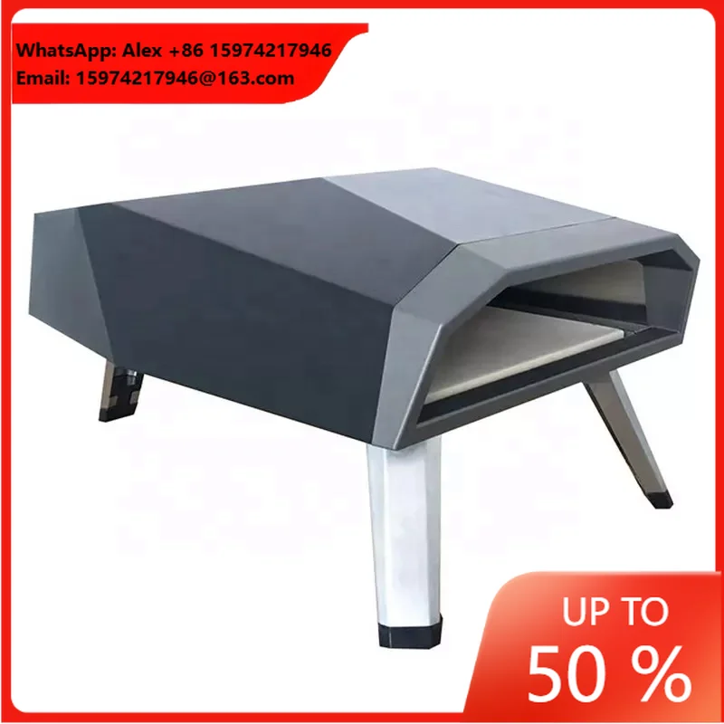 Customized Logo Acceptable Garden BBQ Portable Outdoor Gas Pizza Oven With Pizza Stone 12'' 16''