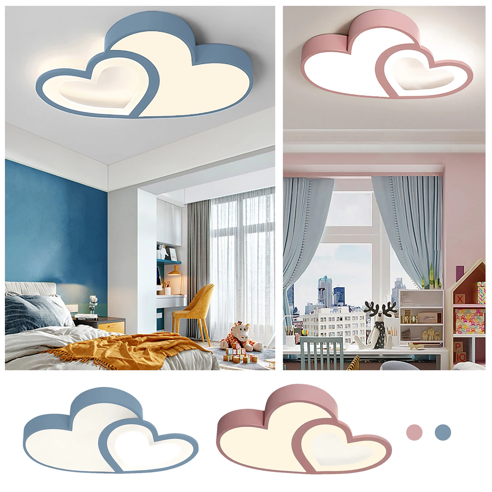 Ceiling Light Children\'s Room Lamp Ceiling Light Universe Stars Boys and Girls Dimmer Chandelier LED Baby Lamp Light