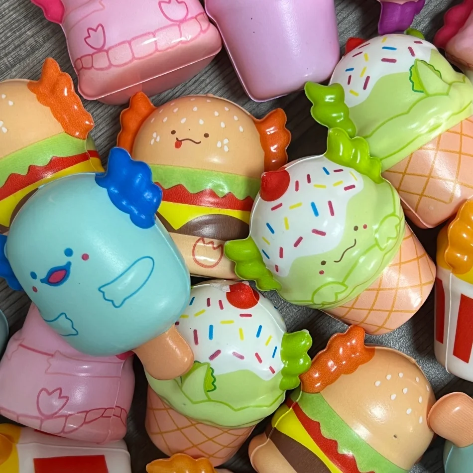 1/2/4/6PCS Set Slow Rebound Food Mystery Blind Style Stress Reliever Fidget Squeeze Toys Birthday Party Gift