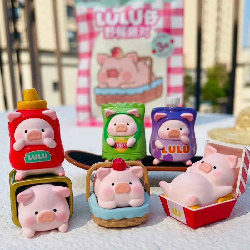 

Мини-подвесная карта Lulu Piggy, модная сумка-сюрприз, десерт, бенто, вечерние молекулы, игрушки, слепая коробка, коллекция, магазин Lulumart