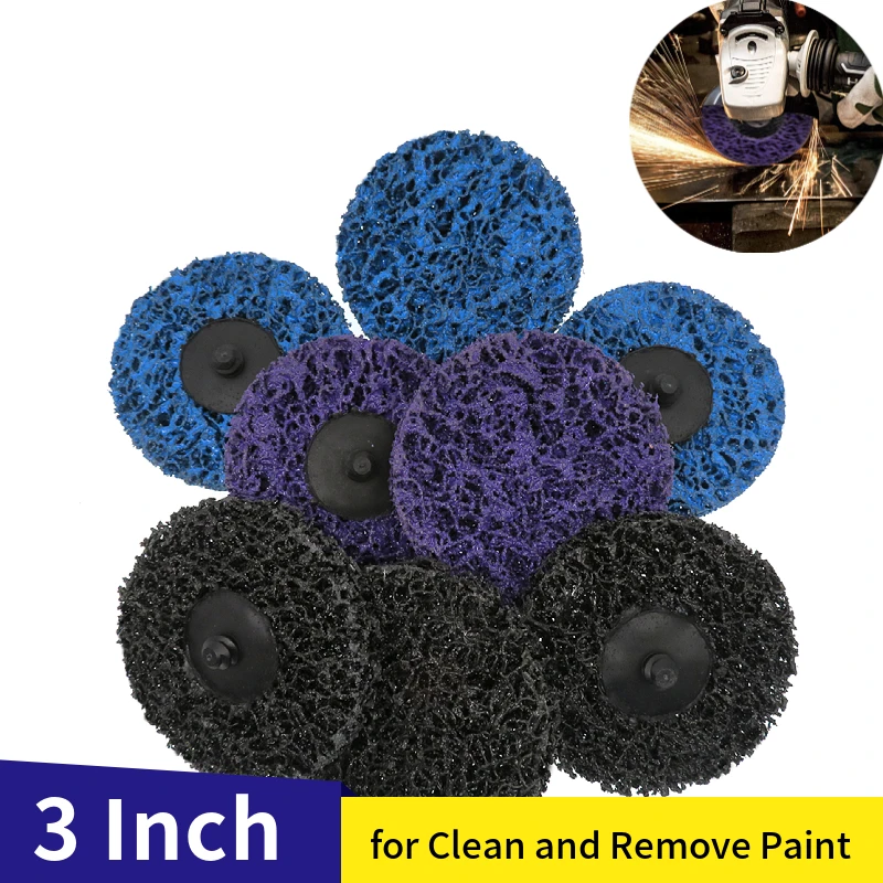 3 Inch Stripping Disc Quick Easy Strip Clean Discs, Paint and Rust Remover Stripper for Angle Grinder Grinding Abrasive Wheel