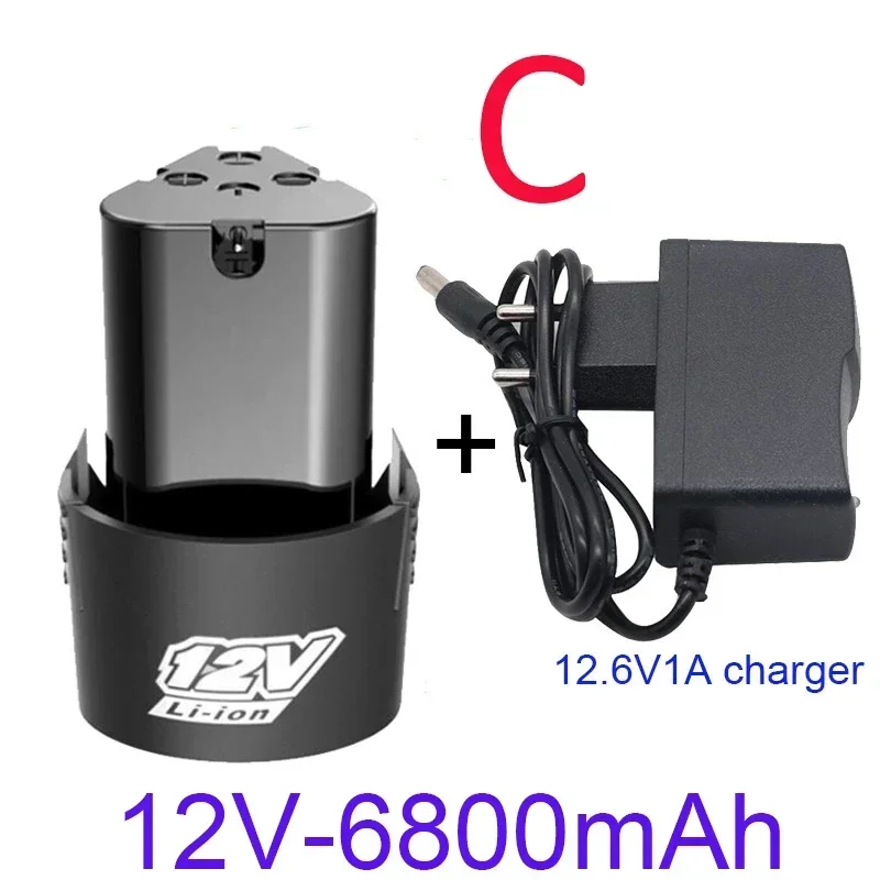 12 فولت ، 6800 مللي أمبير ، سعة كبيرة قابلة للشحن بطارية ليثيوم أيون أدوات كهربائية صغيرة عامة ، تدريبات ، مفكات