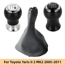 Gear Shift Knob Lever Stick Pen Gaiter Boot Cover Case for Toyota Yaris II 2 MK2 2005 2006 2007 2008 2009 2011 8172928924713435