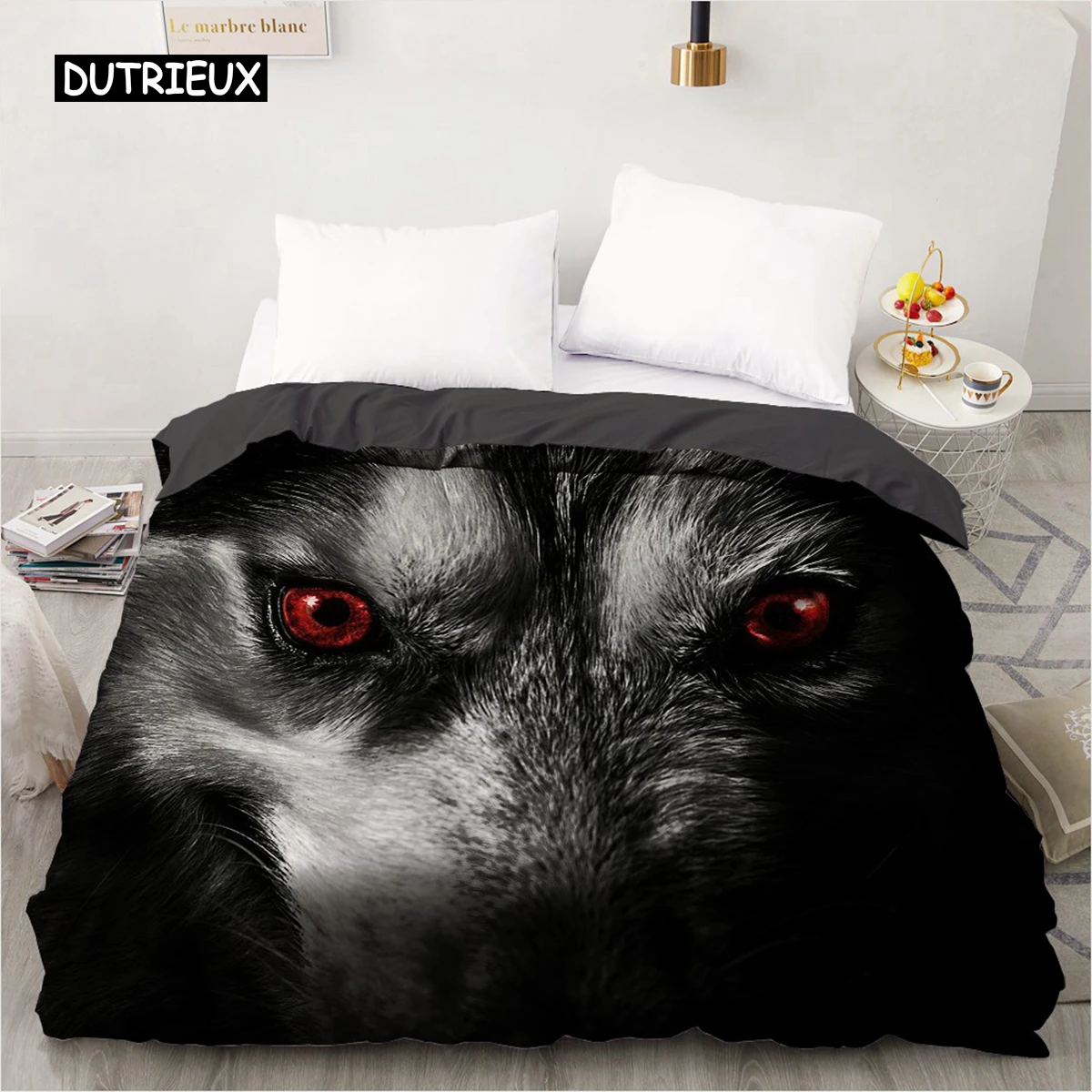 

Wolf Duvet Cover Set King Queen Size Boho Wolf Twin Bedding Set Wildlife Animal Comforter Cover 2/3pcs Polyester Quilt Cover