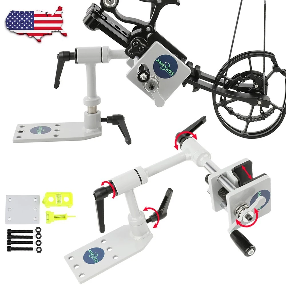 

1 Set Archery Bow Adjustment Tool Recurve Compound Bow Vise Metal Fixed Bracket Stand Multi-angle Regulator Equipment Archery