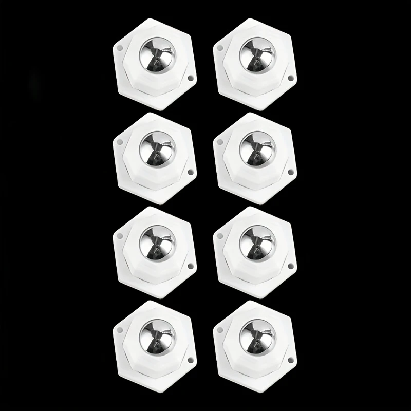 8Pcs Heavy Duty Furniture Casters 360° Rotation Self Adhesive Smooth Wheels Multi-purpose Mobile Furniture Rollers