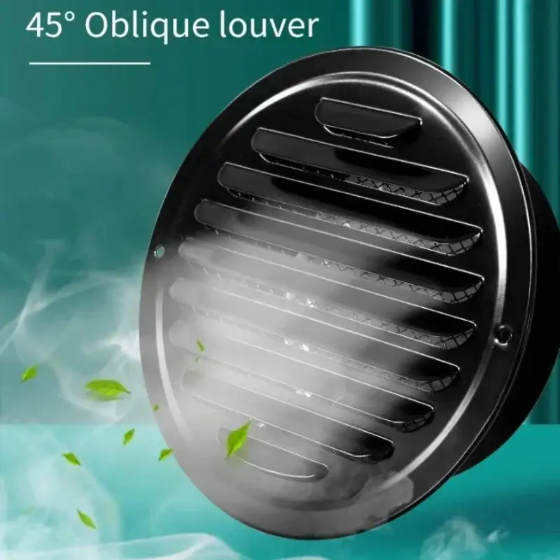 

70-300mm Round Stainless Steel Air Vent Grille Insect Protection Home Exterior Wall Ducting Ventilation Tools Exhaust Hoods