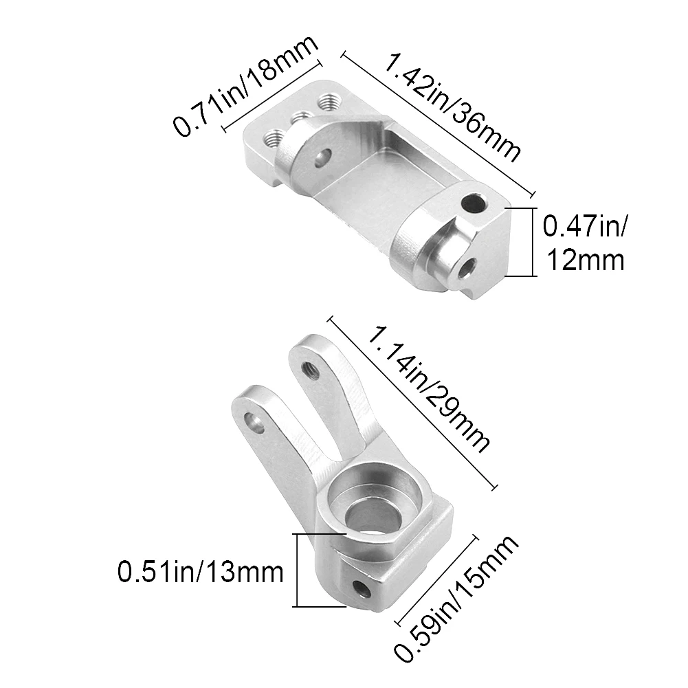 HobbyPark Front Aluminum Steering Caster Blocks Base C Hub Carrier 3736 3632 for 1/10 Traxxas Slash 2WD Stampede 2WD Rustler VXL