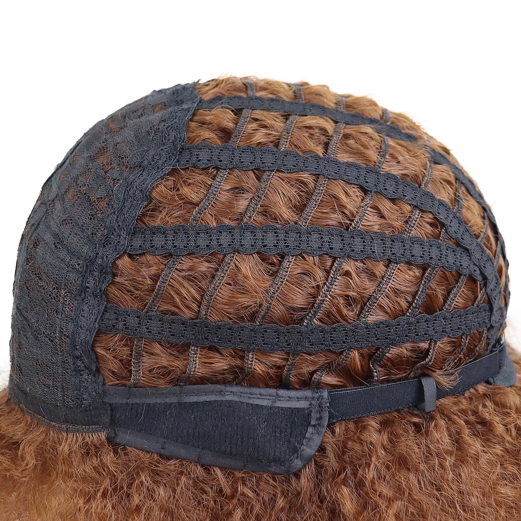 الاصطناعية 14 بوصة قصيرة براون الشعر فضفاض ياكي مستقيم الباروكات الطبيعية رقيق الأفرو تصفيفة الشعر المستعار للرجال الروك شعر مستعار زي الطرف