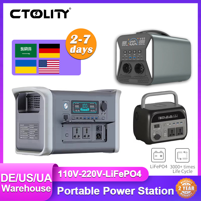  2600W 1800W 500W Portable Power Station 1024wh 345wh Lifepo4 Battery Powerful Power Bank Solar Generator Emergency Power Supply 