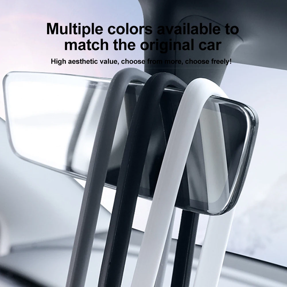 Silicone Rubber Rear View Mirror Protector Frame For Tesla Model 3 Y Interior Accessories Rearview Mirror Protector Trim