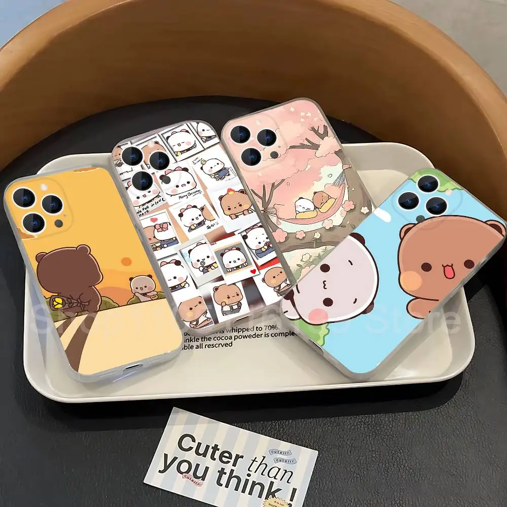 

Cute BuBu D-DuDu Phone Case For iPhone 17,16,15,14,13,12,11 Pro,Max,Plus,X,XS,XR,SE4,E Mini Transparent Soft Cover