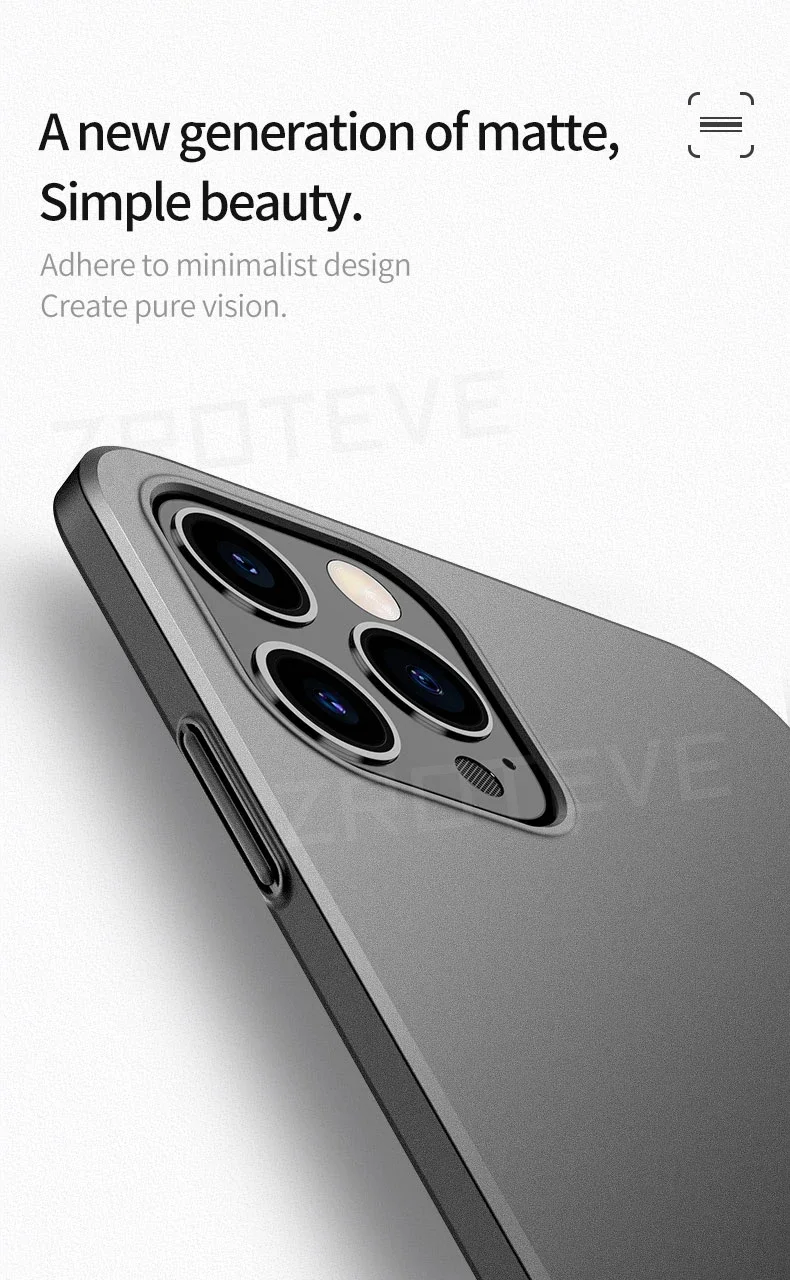 Handyhüllen für iPhone 18 Pro Max 17 17e Air 16 16e 15 14 Plus 13 Mini Hülle ZROTEVE Luxuriöse Ultradünne Matte Hartschale aus Kunststoff – Detail 8