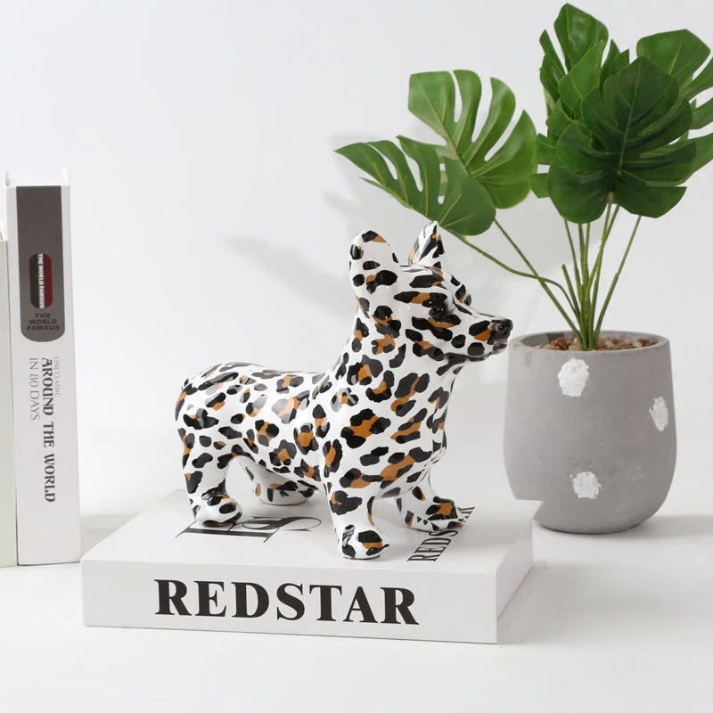

Creative dog resin crafts Keji ornaments Living room Desktop porch decorations Resin home ornaments