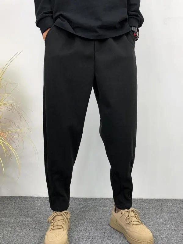 

Мужские повседневные брюки с широкими штанинами, осенне-зимние, модные, свободного кроя, прямые, шерстяные, CleanFit Sle CiWalk, подходят для повседневной носки