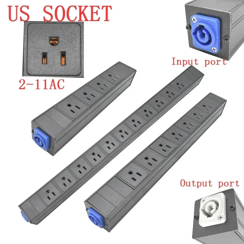 Wireless PDU Power Strips Schuko Powerlink box Power amplifier audio 3P Aviation plug 1-12 AC US output socket No extension line