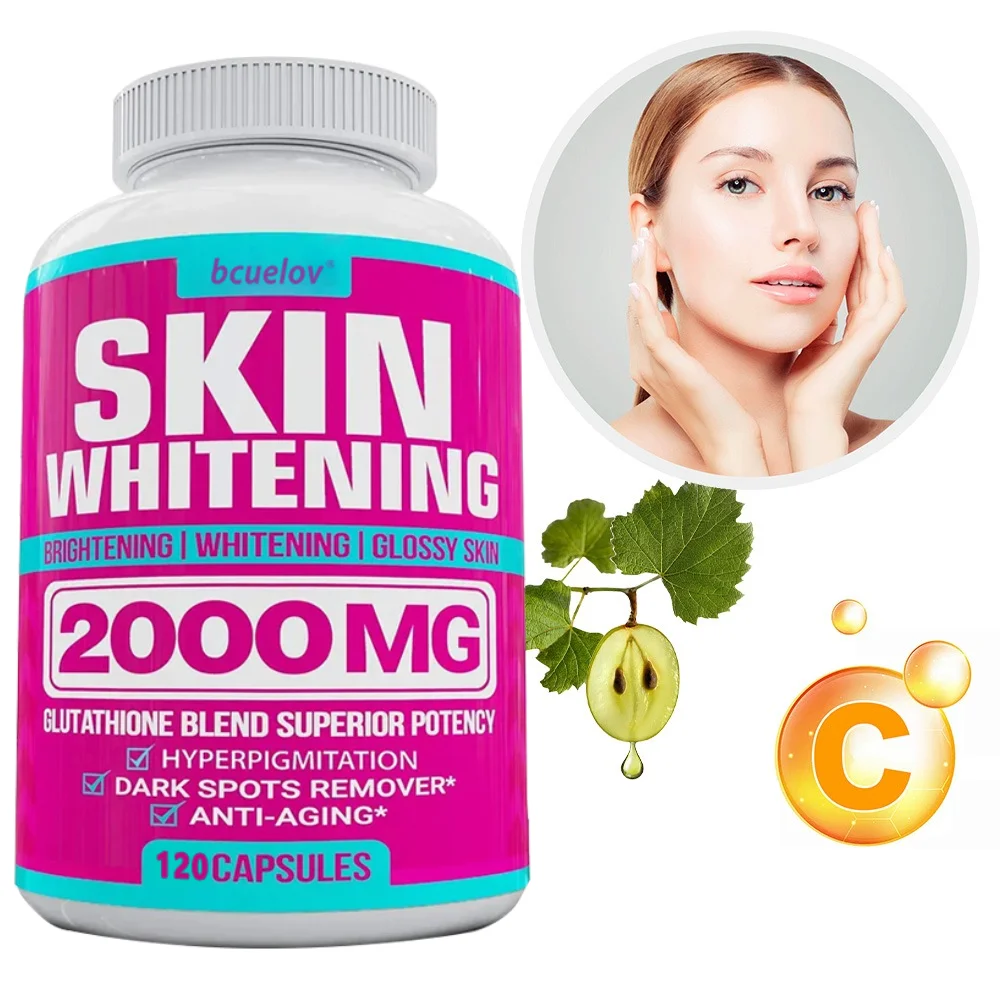 Glutathione Capsules, Natural Antioxidant Supplement for Inner Skin Care, Skin Whitening, Anti-Aging & Daily Body Wellness Vegan