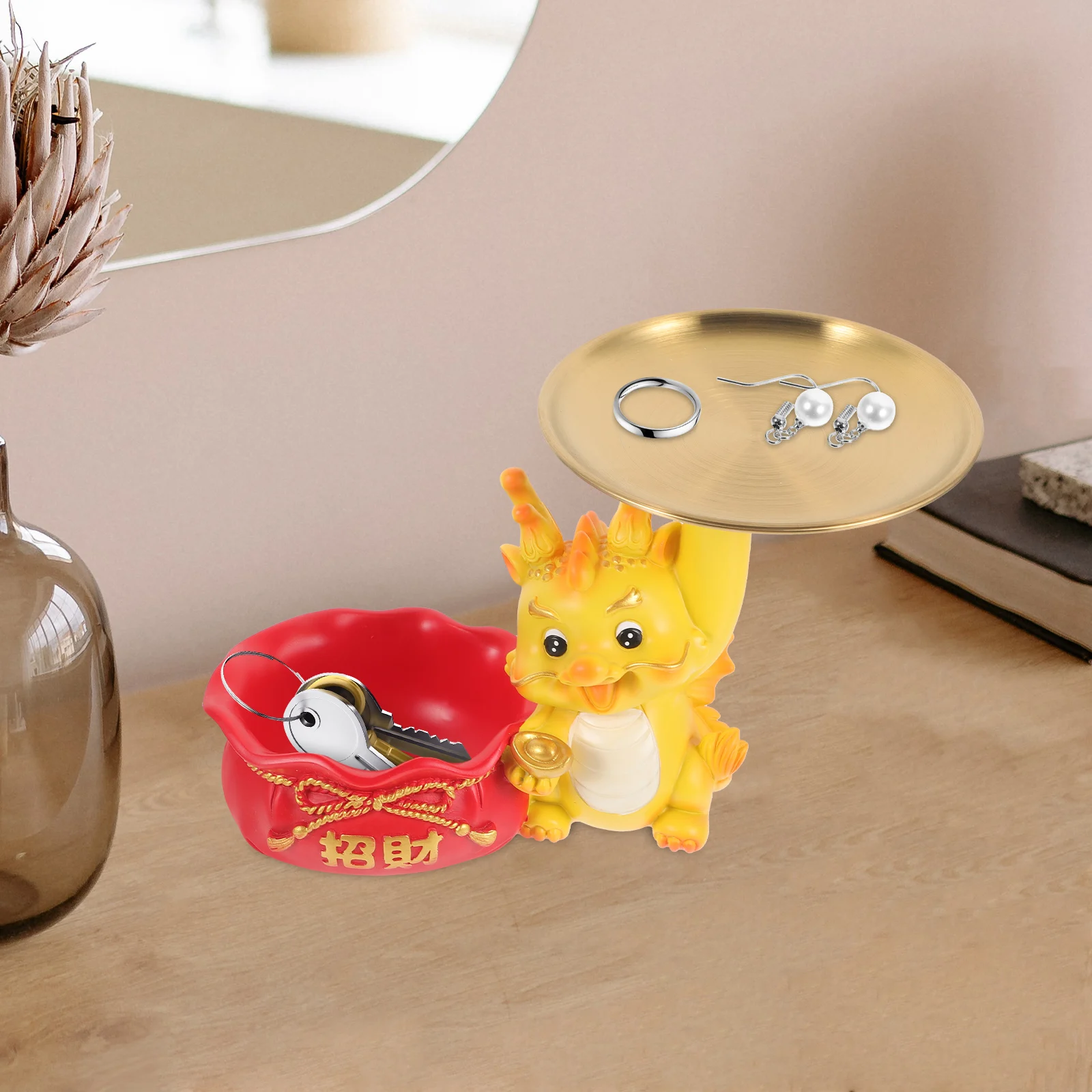 

Tray Resin Art Craft Key Jewelry Holder Home Decor Gift Novelty Ornament Storage Solution for Entryway