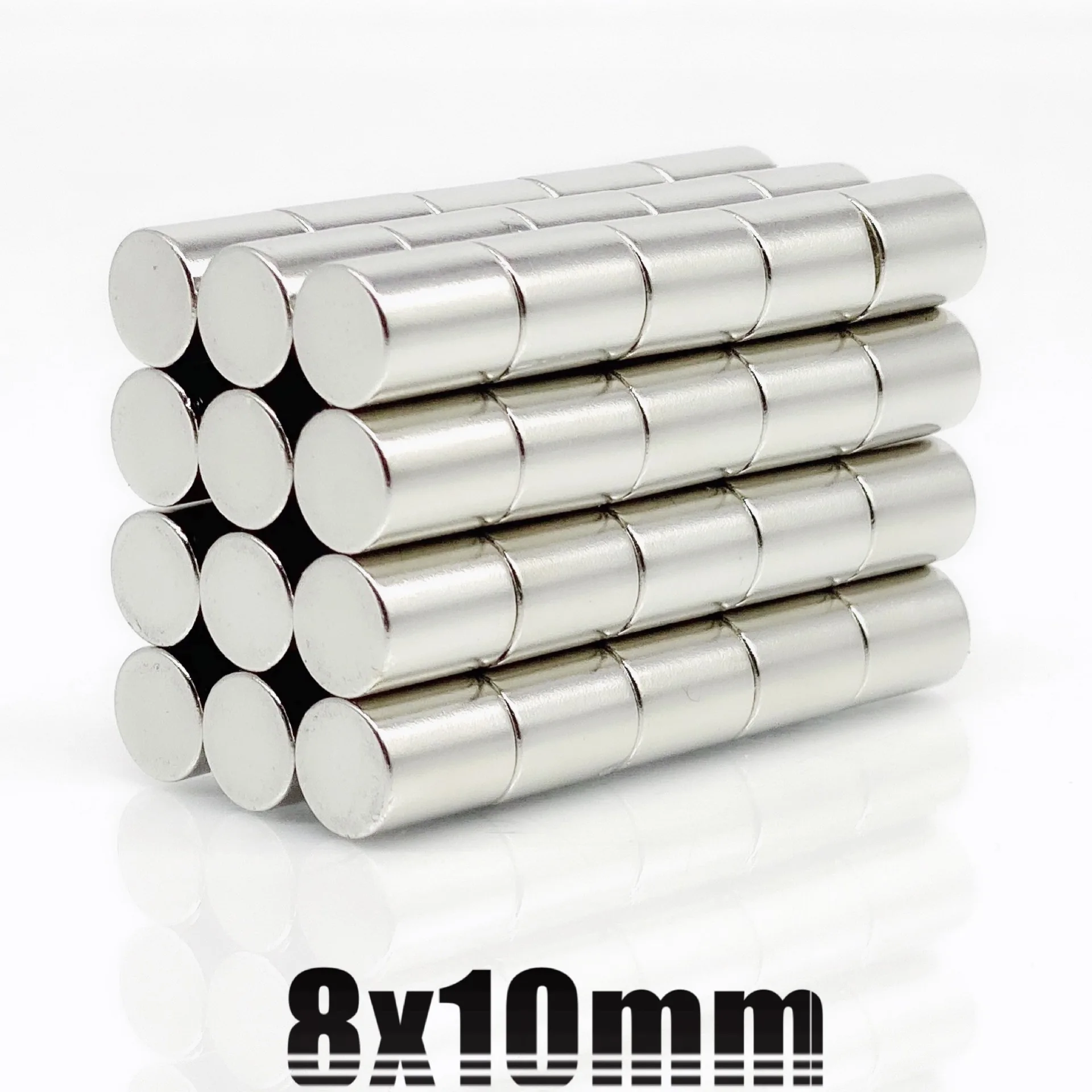 2/5/10/20/50/100/300Pcs 8x10 Neodymium Magnet 8mm x 10mm N35 NdFeB Round Super Powerful Strong Permanent Magnetic imanes Disc