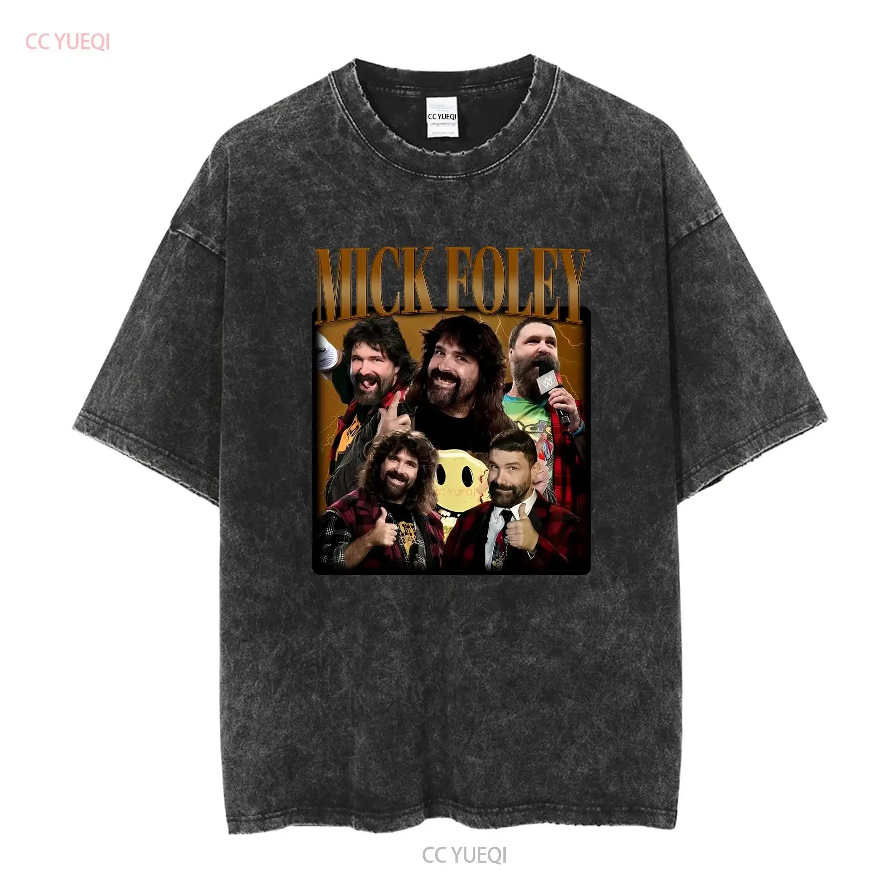 HOT SALE Mick Foley Retro T Shirt Vintage Size S 5XL vintage Washed homme Versatile Comfortable Soft Unisex designer clothes