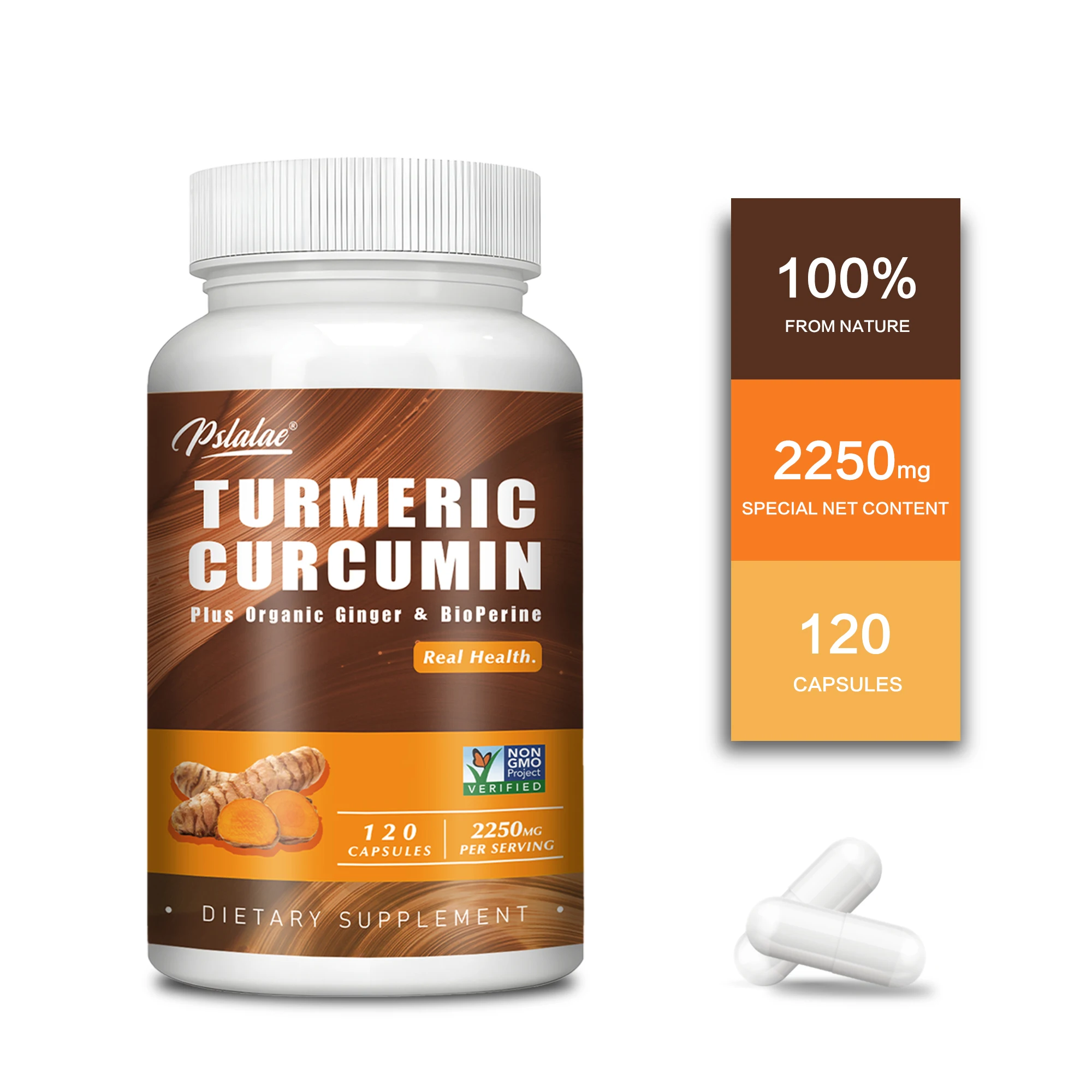 

Turmeric Curcumin - Supports Joint Inflammation, Antioxidants, Promotes Brain Cognition and Digestive Health